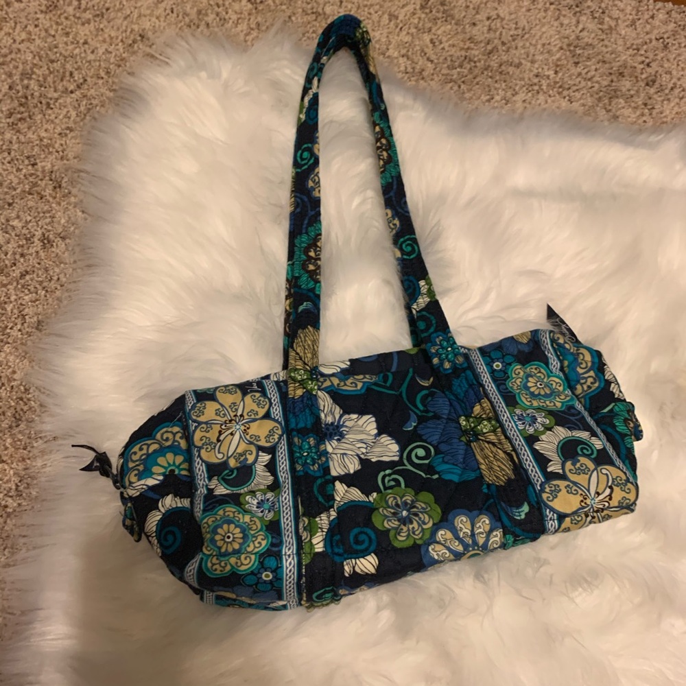 Floral + Navy Vera Bradley Handbag, long strap!